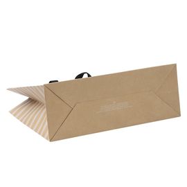 250gsm οι τσάντες αγορών καφετιού εγγράφου, τσάντες εμπορικού εγγράφου καθαρίζουν την πτυχή προμηθευτής