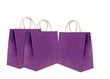 Good price 12 * 16 * 6 συνήθειας της Kraft ίντσες τσαντών εγγράφου, πορφυρές τσάντες εγγράφου με τις λαβές σε απευθείας σύνδεση